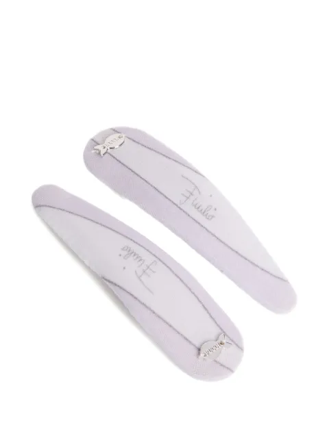 PUCCI logo-print hair clips