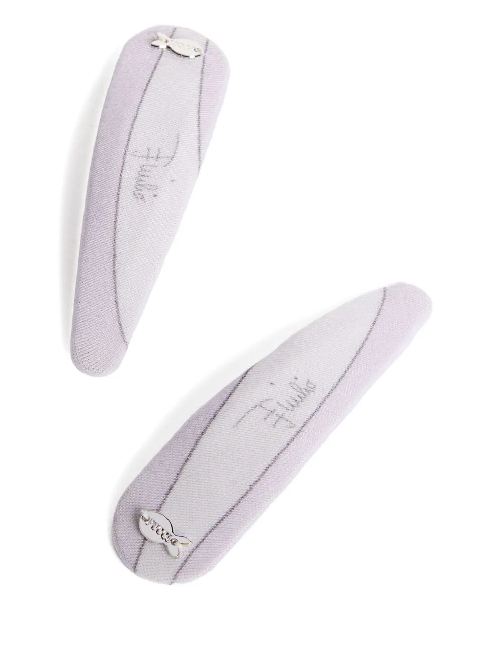 Pucci Logo-print Hair Clips In Purple