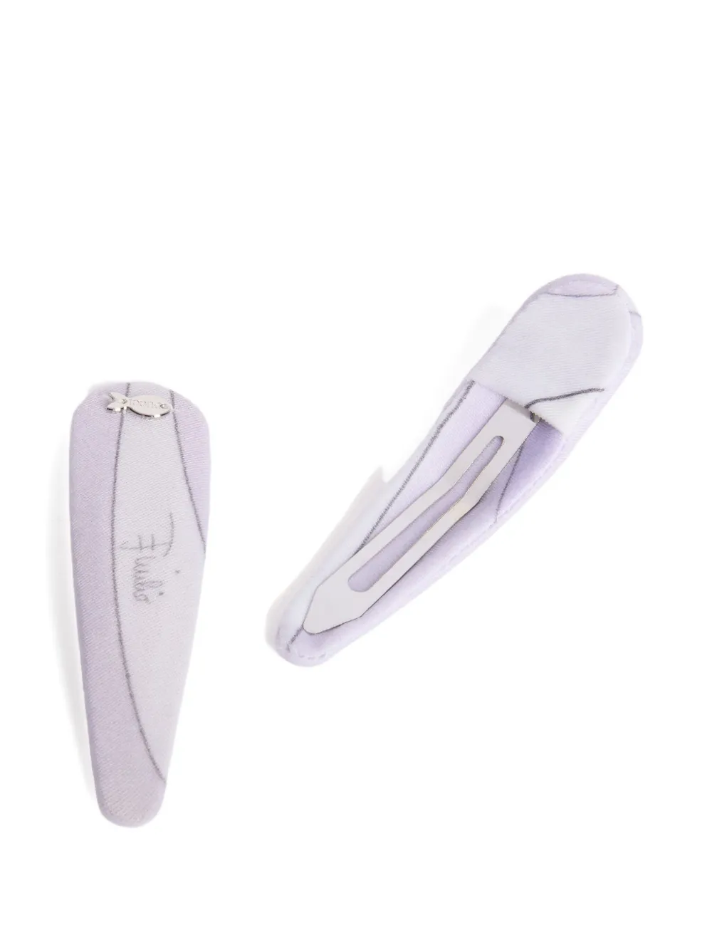 Pucci Logo-print Hair Clips In Purple