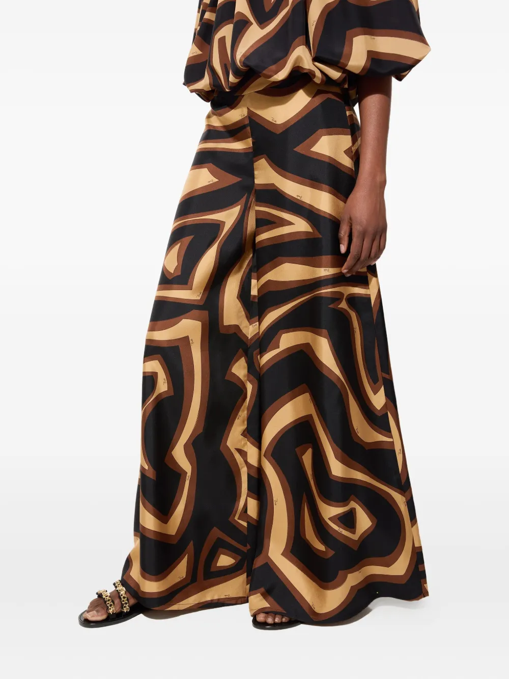 PUCCI abstract-pattern print silk trousers | Wide-Leg Pants | Image 2