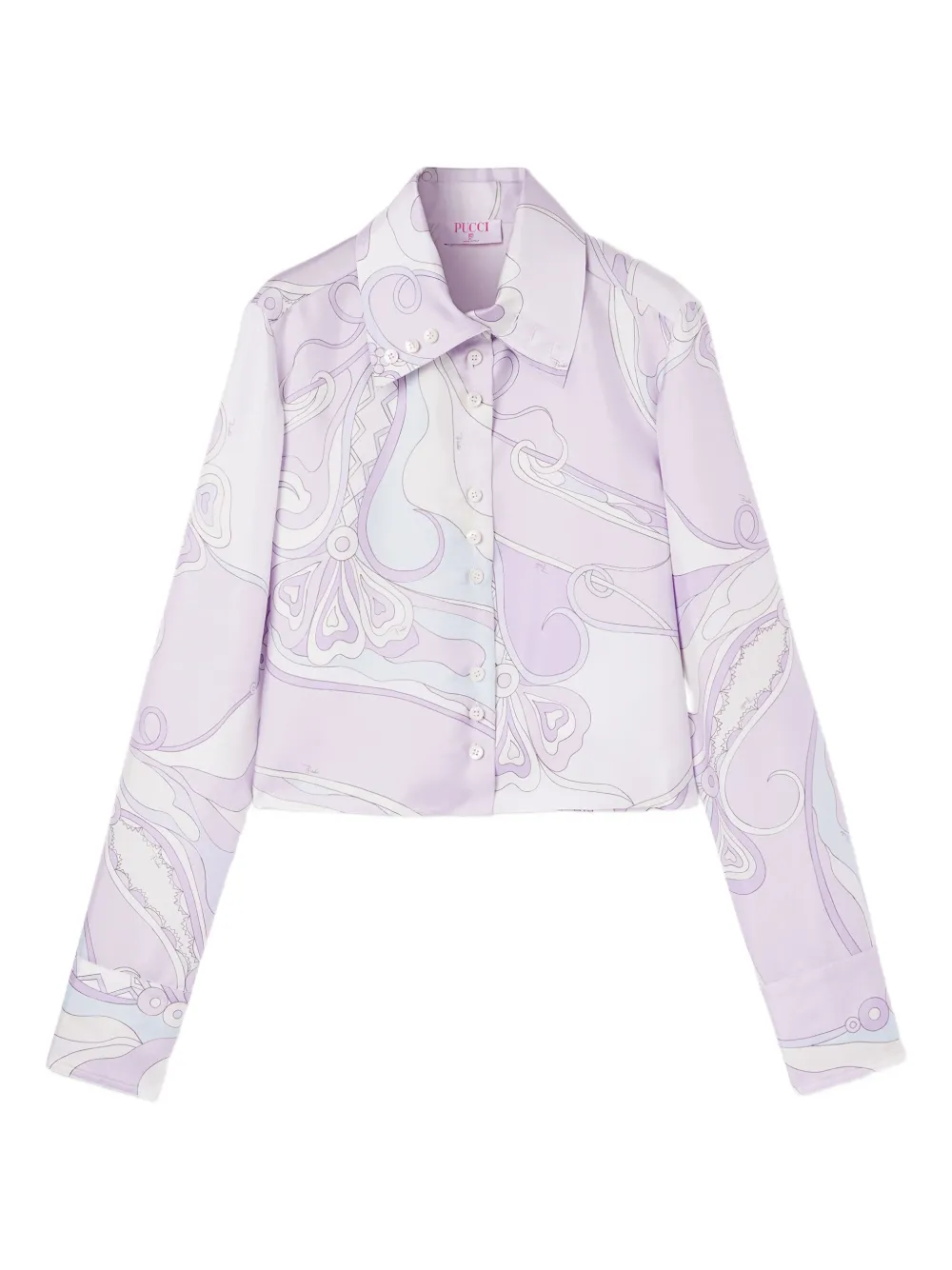 PUCCI Orchidee-print silk shirt | Purple | Image 1