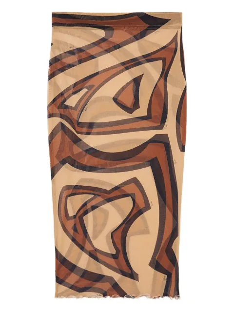 PUCCI falda midi con estampado Labirinto