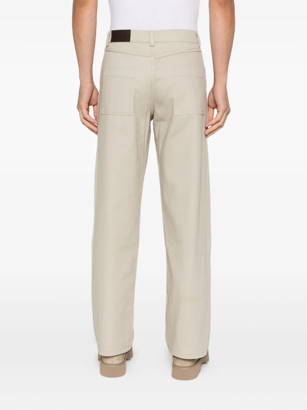 Carrer Cotton Trousers In Neutral