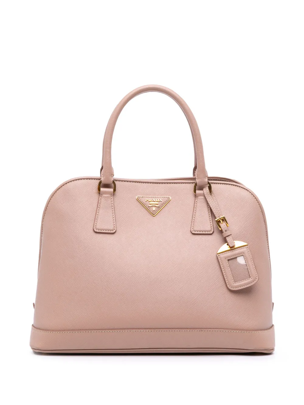 Prada Pre-Owned 2000-2025 ミディアム サフィアーノルクス オープン プロムナード サッチェルバッグ - ブラウン Prada Pre-Owned 2000-2025 ミディアム サフィアーノルクス オープン プロムナード サッチェルバッグ - ブラウン