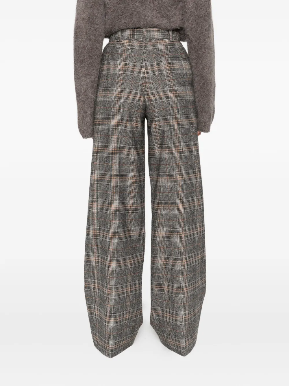 PINKO Geruite broek Grijs