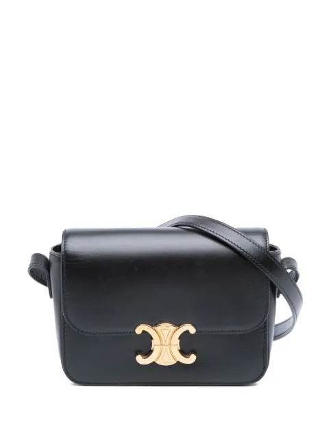 Celine Pre-Owned 2020 Teen Shiny Calfskin Triomphe crossbody bag