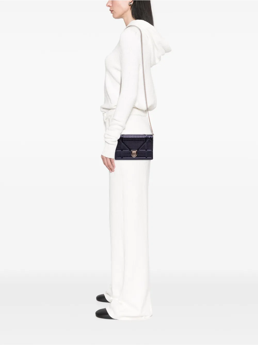 Christian Dior Pre-Owned 2018 Patent Microcannage Diorama Wallet on Chain crossbody bag | Pre-Owned | Image 2