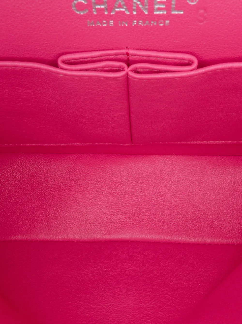 Pre-owned Chanel 2014 Medium Classic Lambskin Double Flap Shoulder Bag In Pink