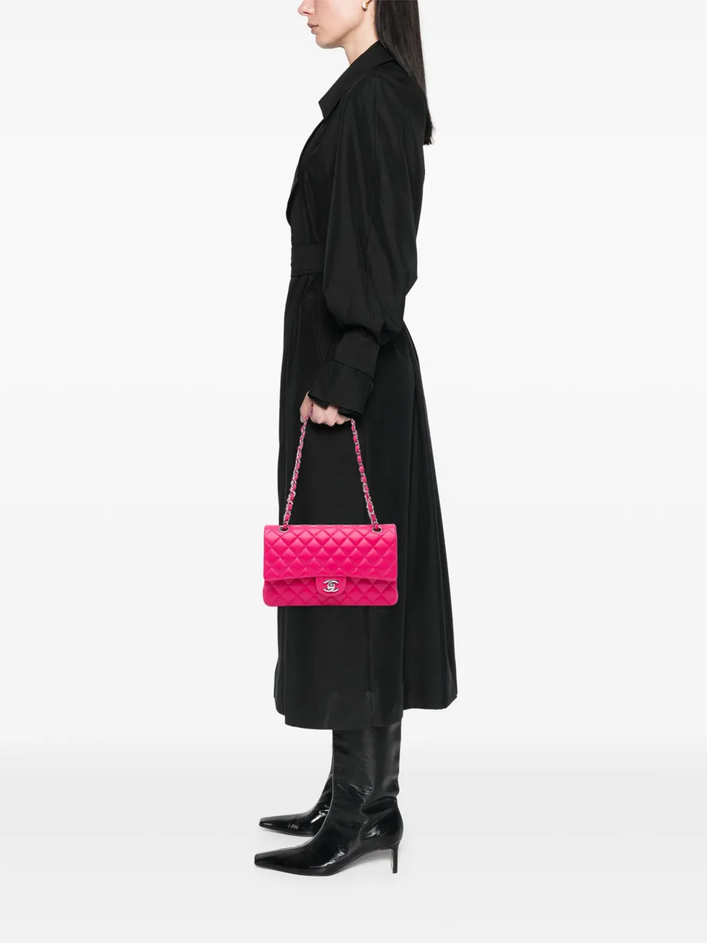 CHANEL Pre-Owned 2014 Medium Classic Lambskin Double Flap shoulder bag | Pre-Owned | Image 2