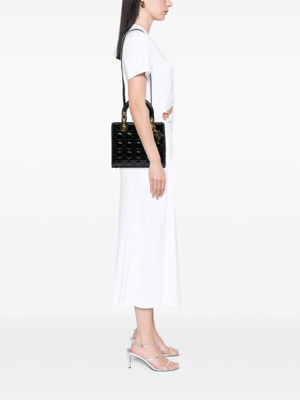Christian Dior Pre-Owned 2013 Medium Patent Cannage Lady Dior satchel | Pre-Owned | Image 2