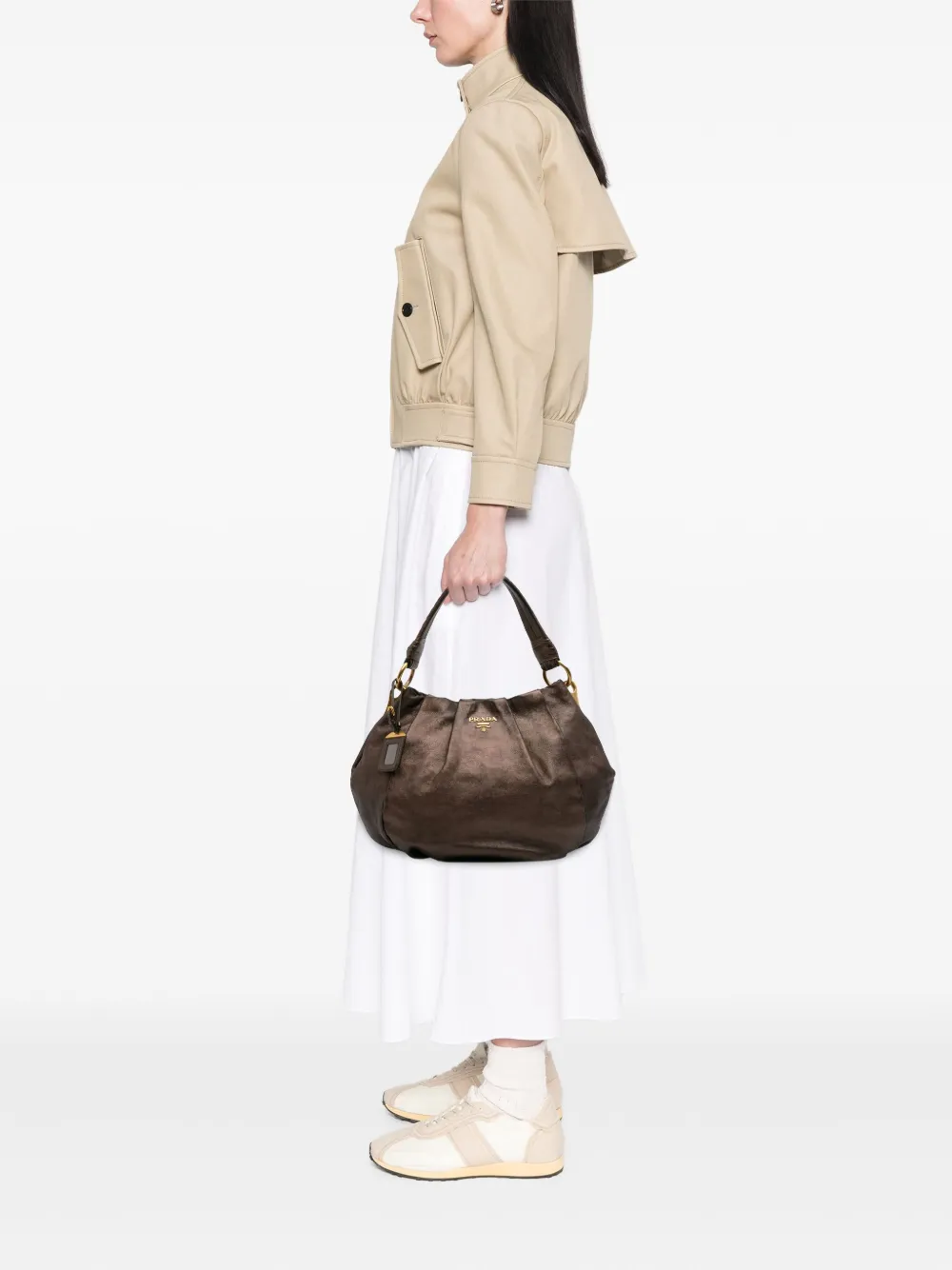 Prada Pre-Owned 2010-2025 Glace Mordore hobo bag | Pre-Owned | Image 2