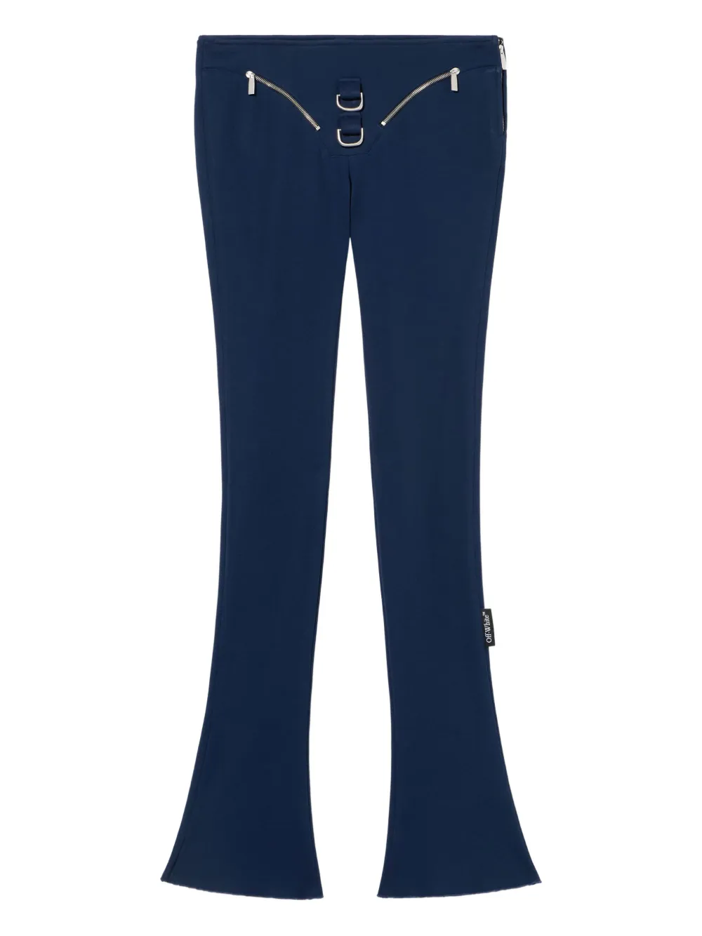 Off-white Zip Heavy Jersey Trousers In Blue