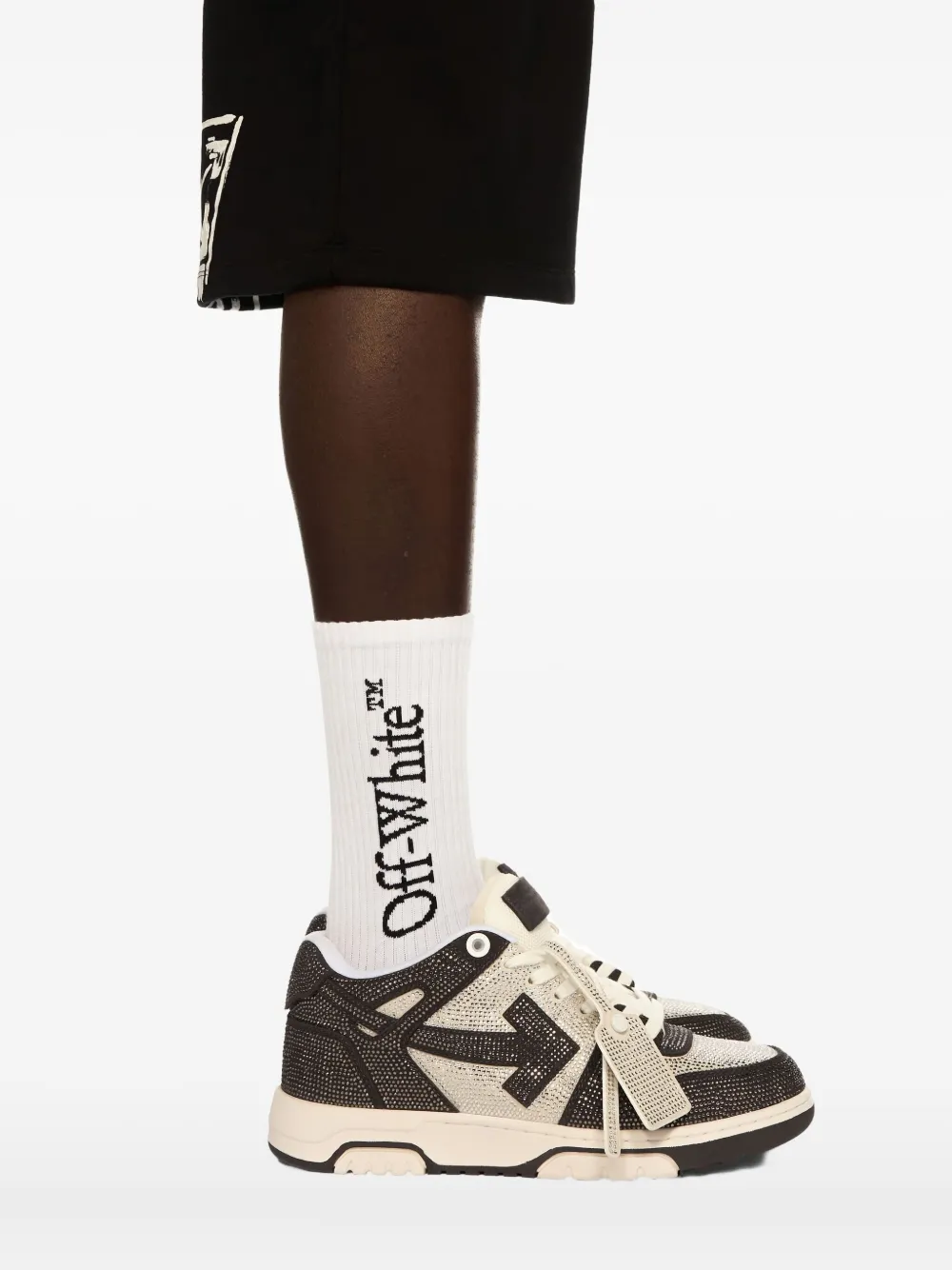Off-White Out Of Office sneakers met textuur en patroon Beige