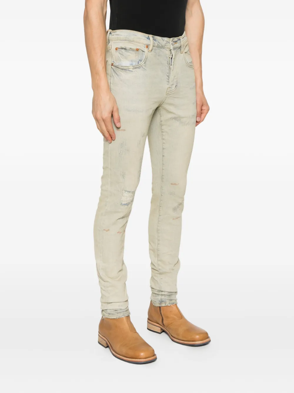 Purple Brand Distressed-effect Jeans In Neutral
