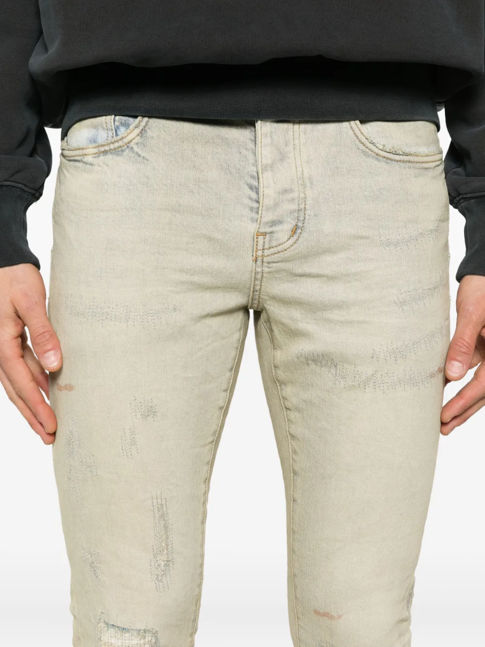 Purple Brand Distressed-effect Jeans In Neutral