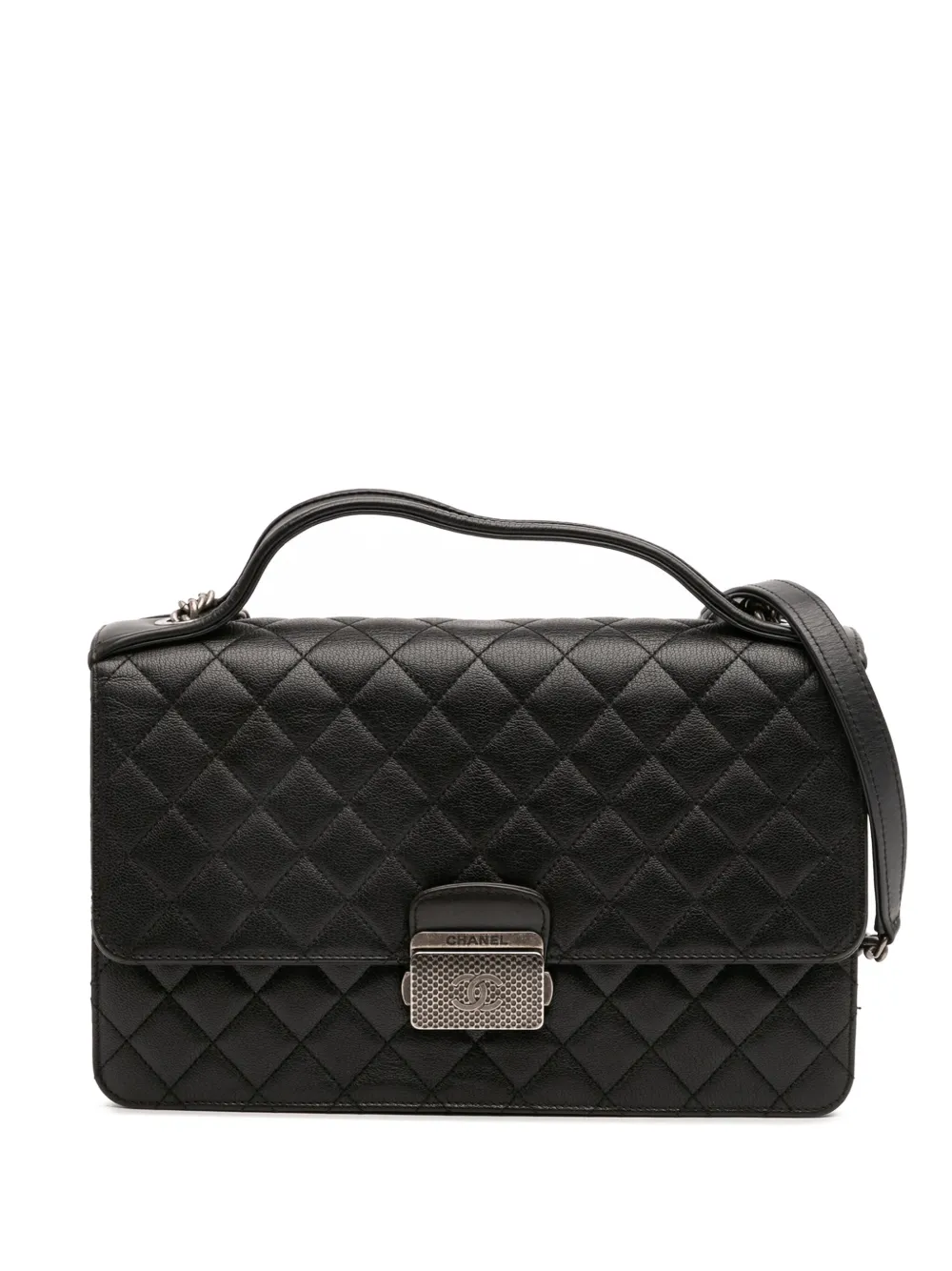CHANEL Pre-Owned 2016-2017 ミディアム マトラッセ ゴートスキン ココマーク ユニバーシティ フラップ CHANEL Pre-Owned 2016-2017 ミディアム マトラッセ ゴートスキン ココマーク ユニバーシティ フラップ
