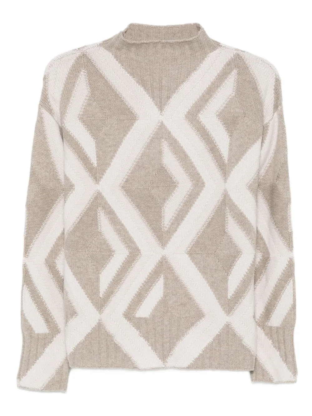 ALPHA STUDIO geometric-pattern sweater | Neutrals | Image 1