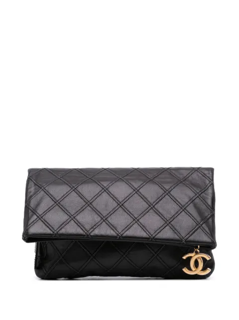 CHANEL Pre-Owned 2012-2013 Quilted Lambskin Leather clutch bag