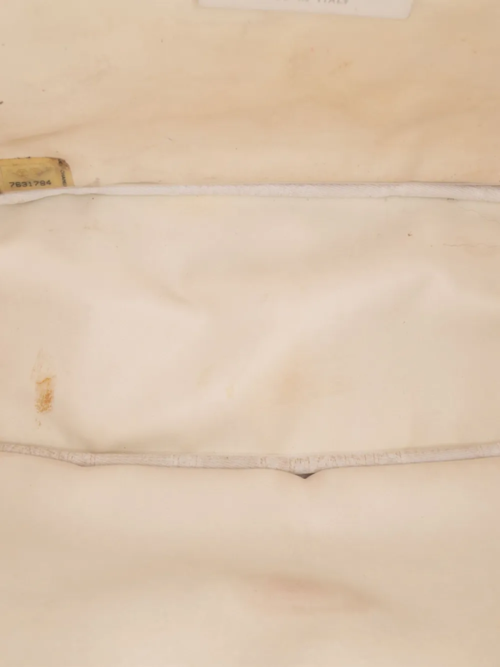 Pre-owned Chanel 2002-2003 Terry Cloth Sport Line Flap Shoulder Bag In White