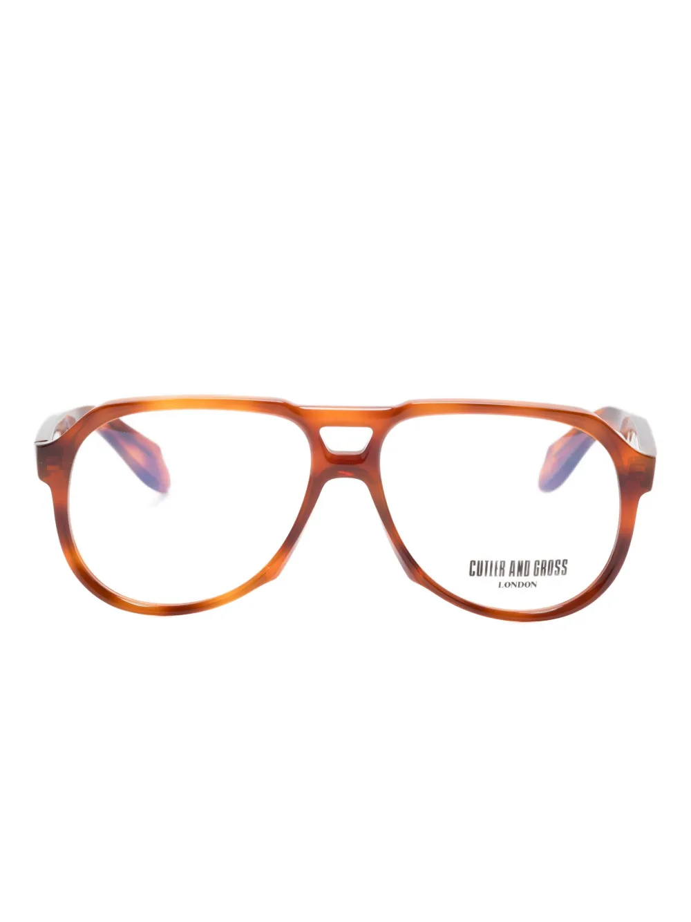 Cutler & Gross lentes con armazón browline | marrón | Image 1