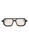 Kuboraum geometric-frame glasses - Black