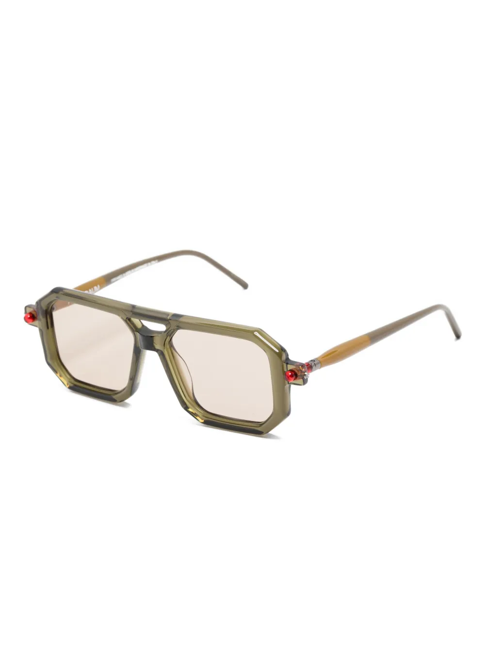 Kuboraum Zonnebril met geometrisch montuur - Groen