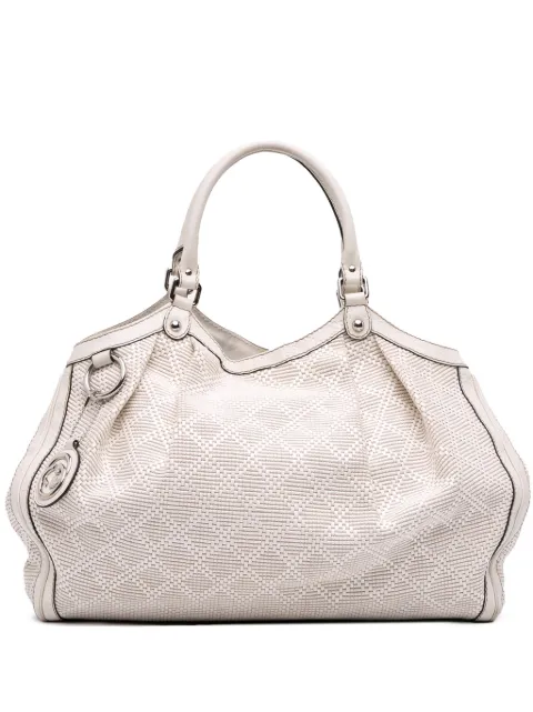 Gucci Pre-Owned 2016-2025 Large Diamante Raffia Sukey tote bag