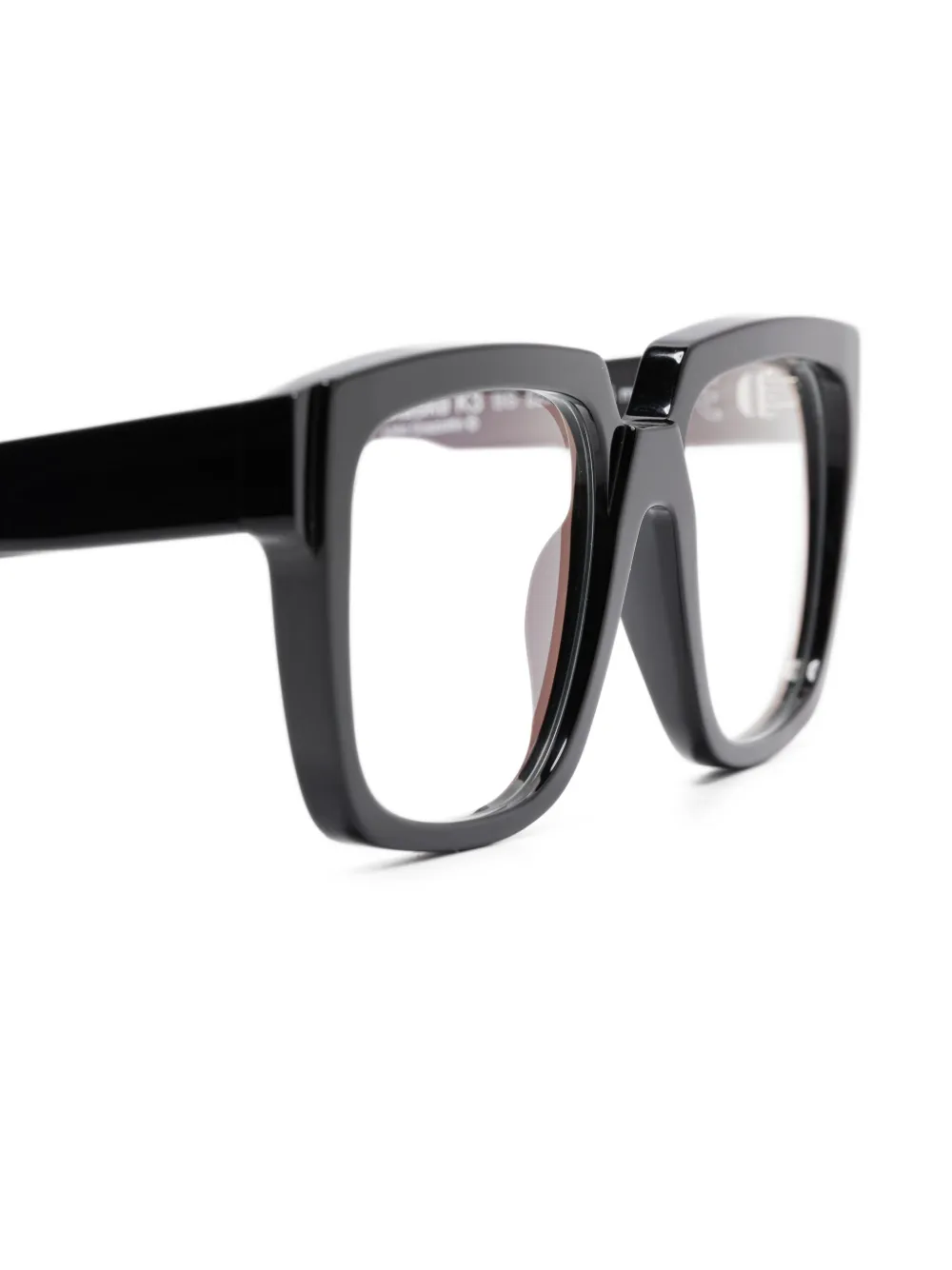 Kuboraum Bril met vierkant montuur Zwart