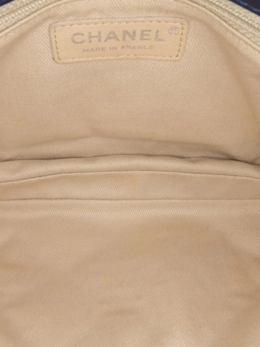 Pre-owned Chanel 2012-2013 Mini Double Stitch Hamptons Flap Satchel In Blue