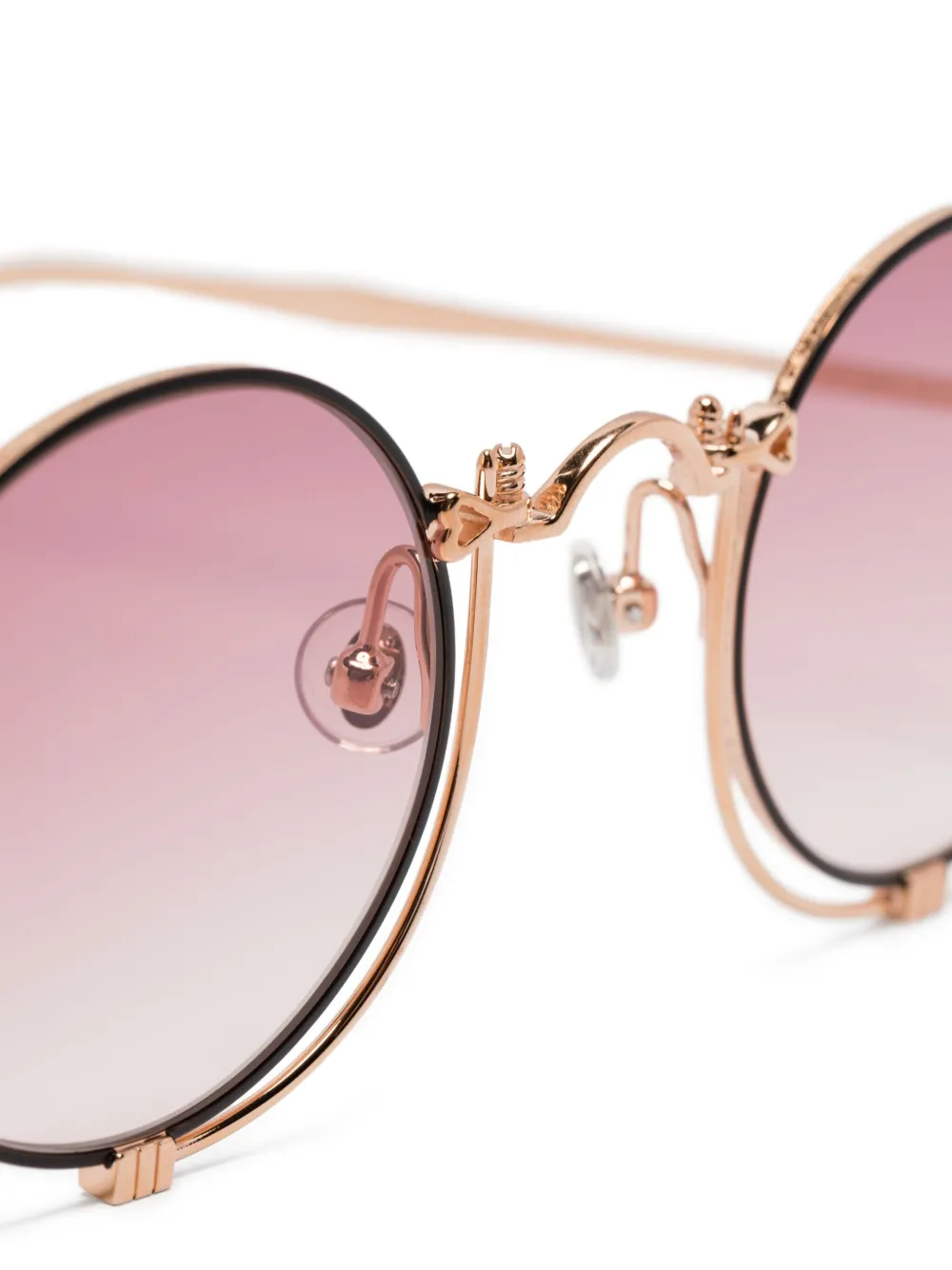 Matsuda 10601H zonnebril met rond montuur Roze