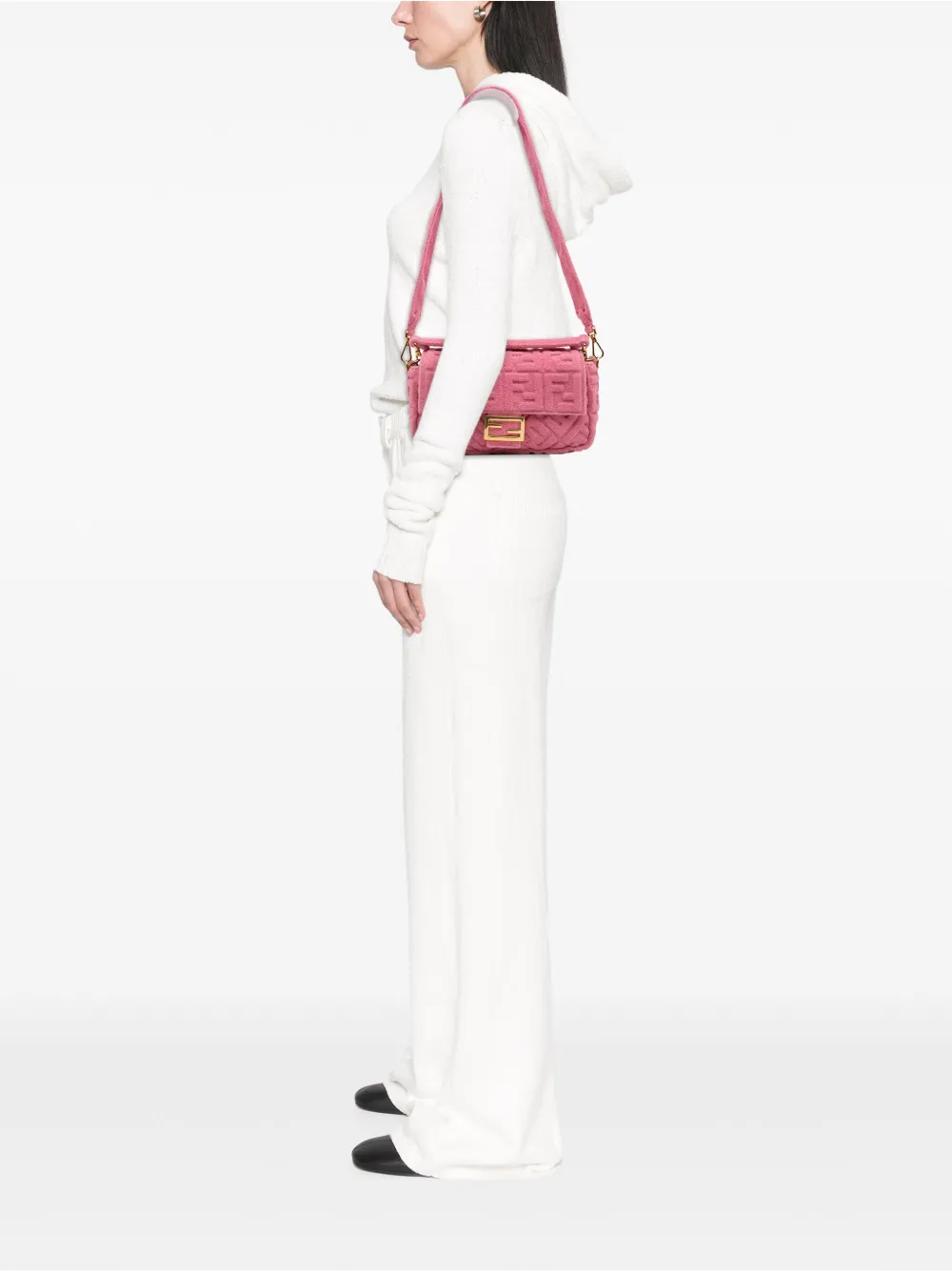Fendi Pre-Owned 2000-2010 Zucca Embossed Terry Cloth Baguette satchel | Pre-Owned | Image 2