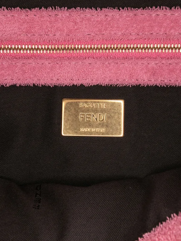 Fendi Pre-Owned 2000-2010 Zucca Embossed Terry Cloth Baguette