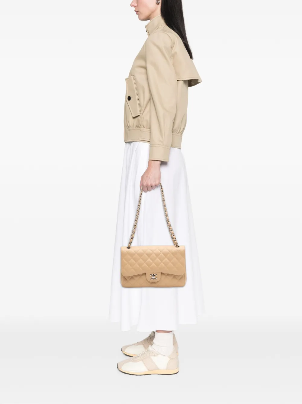 CHANEL Pre-Owned 2010-2011 Jumbo Classic Caviar Double Flap shoulder bag | Pre-Owned | Image 2