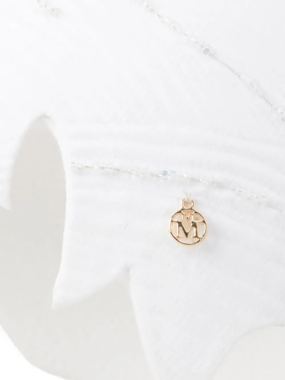 Maison Michel Eleonor vilten muts met kralen - Wit