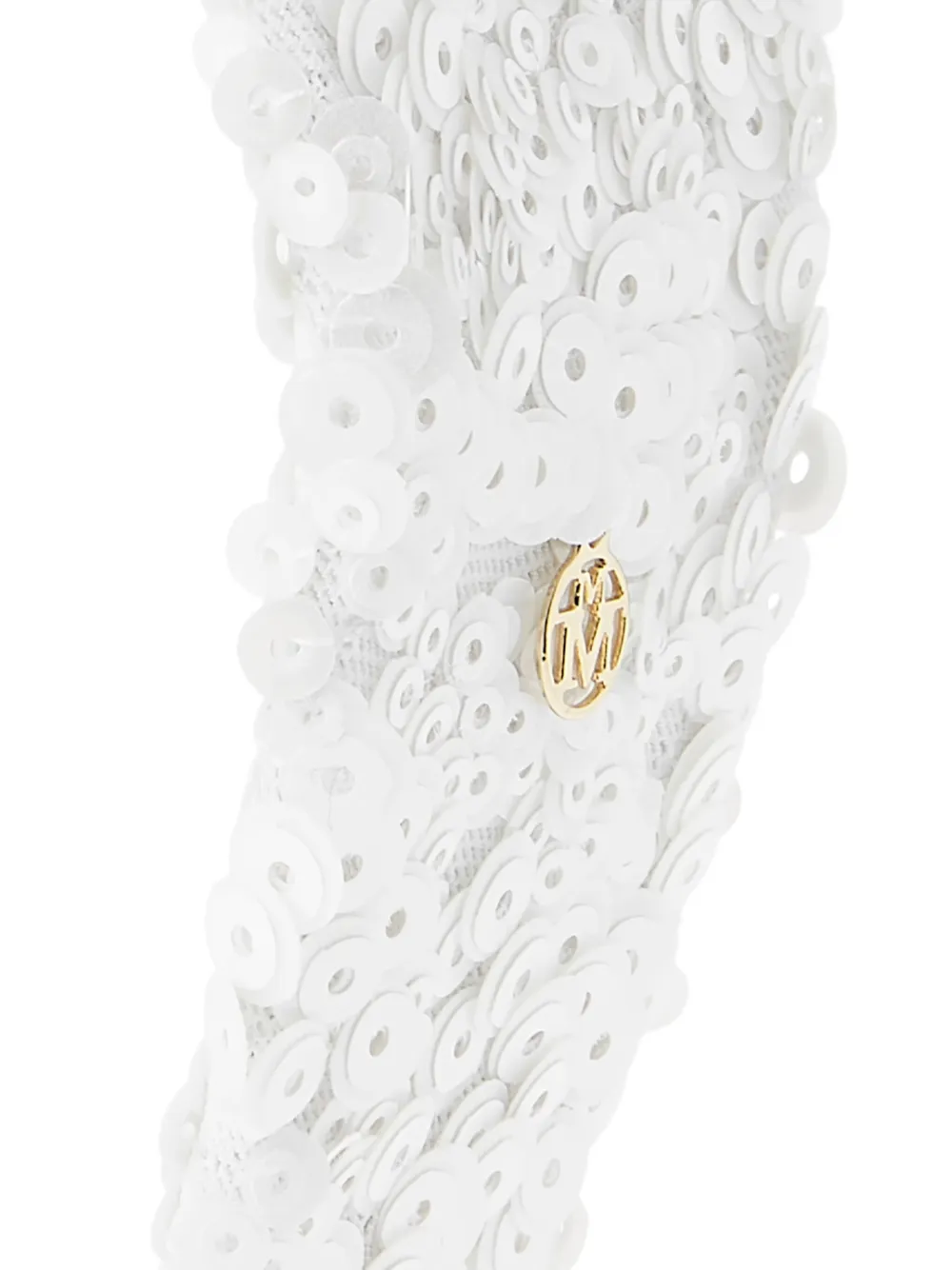 Maison Michel Elizabeth Sequin-embellished Headband In White