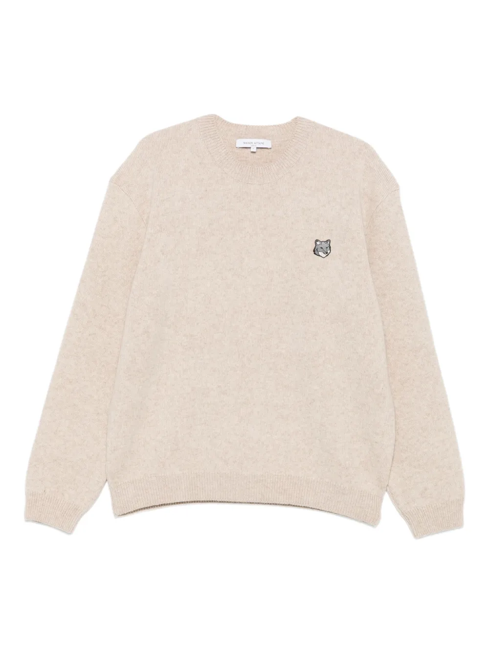 Maison Kitsuné フォックスパッチ プルオーバー - ニュートラル Maison Kitsuné フォックスパッチ プルオーバー - ニュートラル