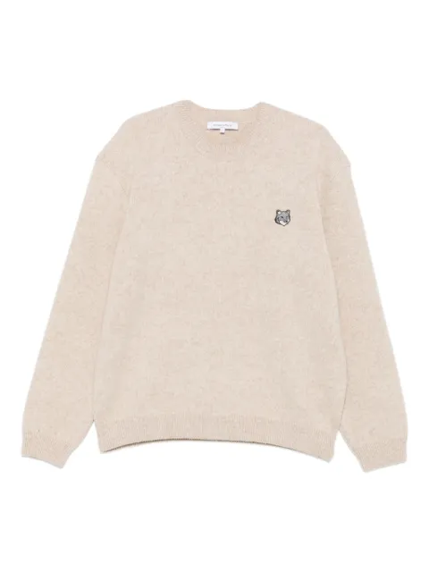 Maison Kitsuné fox-patch crew-neck sweater