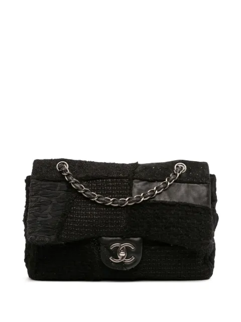 CHANEL Pre-Owned 2010-2011 Jumbo Patchwork Tweed Flap shoulder bag