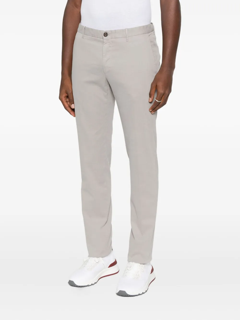 Incotex Broek met elastische taille Grijs