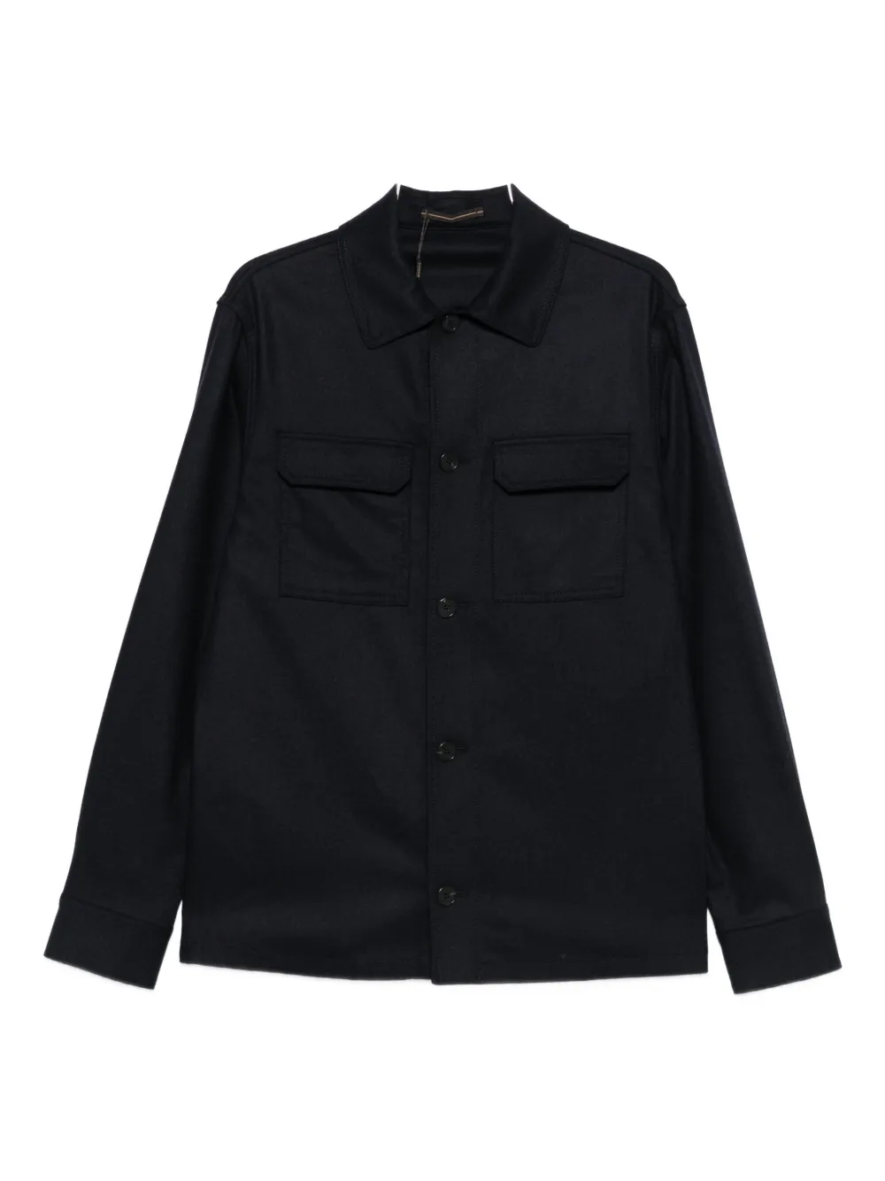 Incotex Chest-pocket Button Shirt In Blue