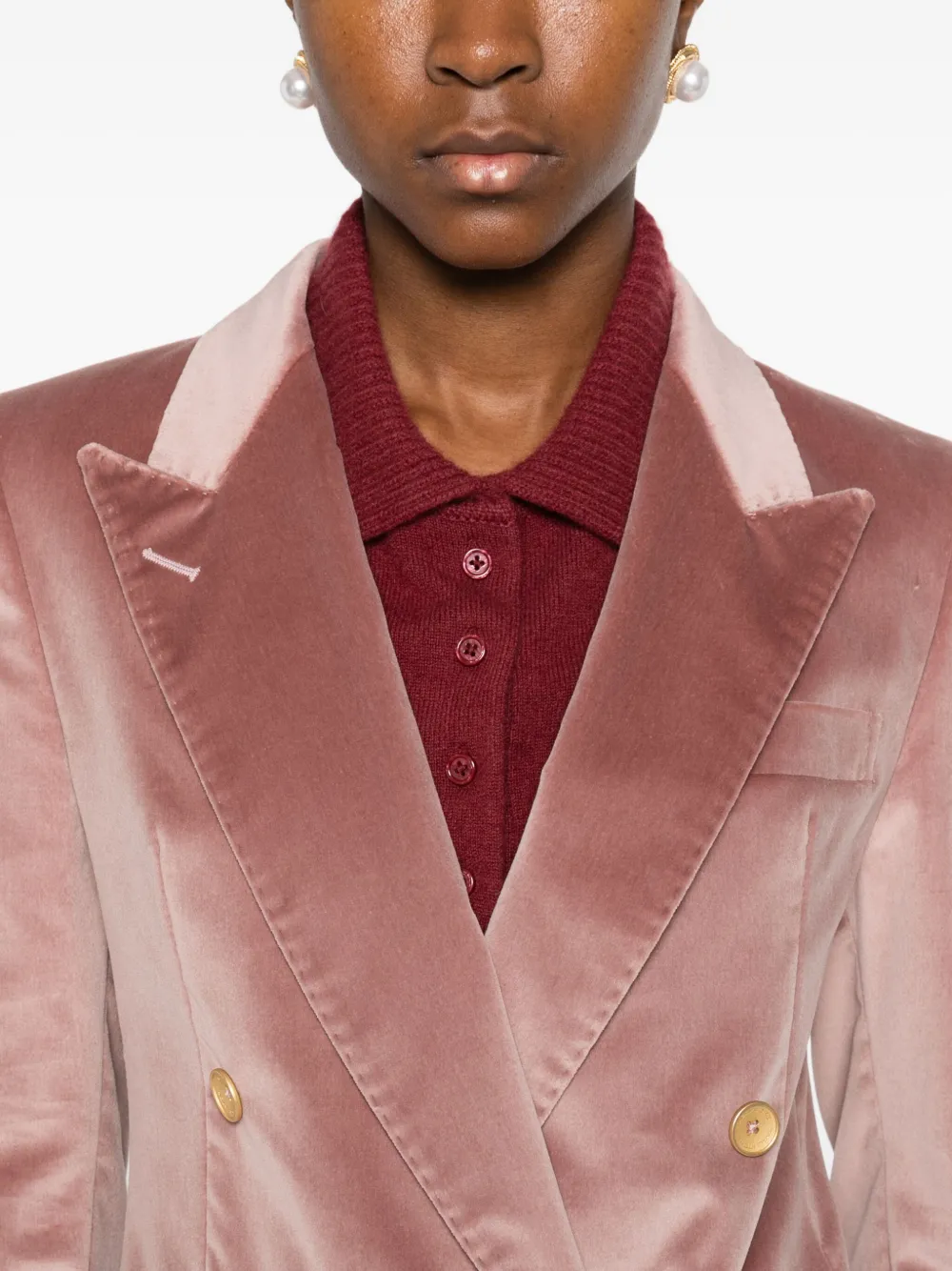 Tagliatore Double-breasted Blazer In Pink