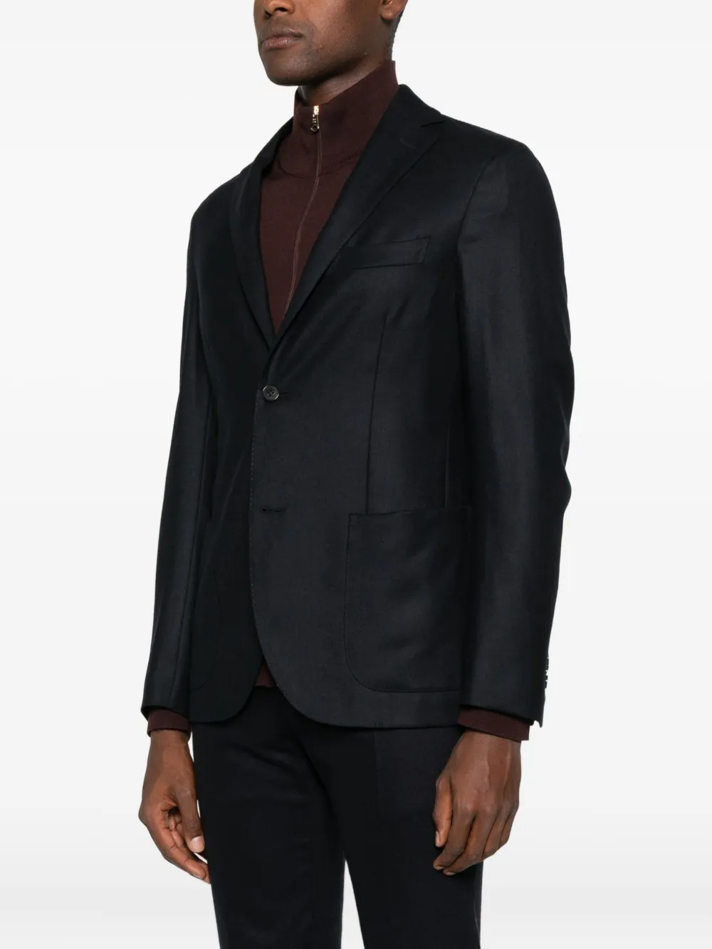 Incotex Buttoned Jacket In Black