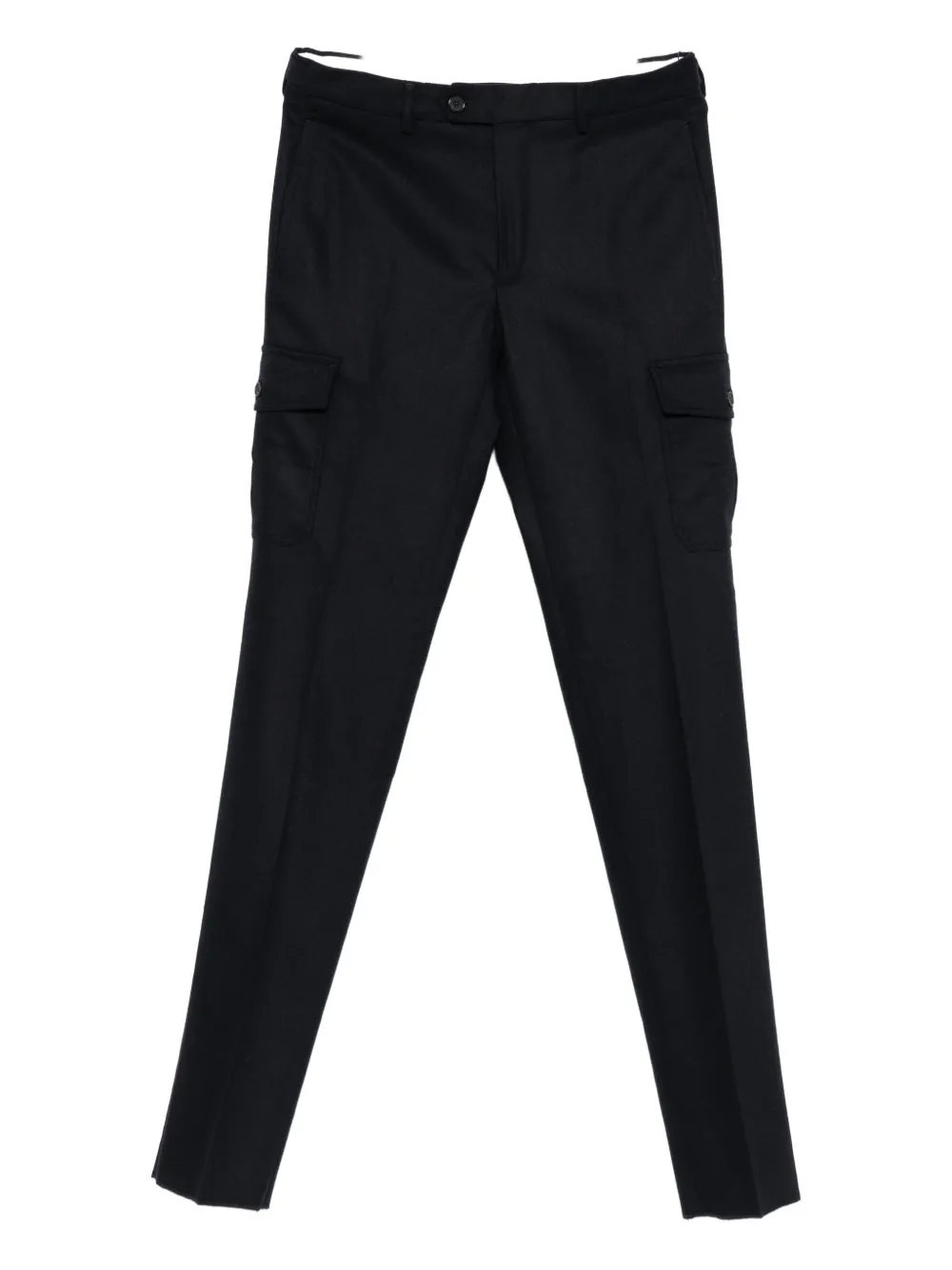 Incotex Pressed-crease Cargo Trousers In Blue