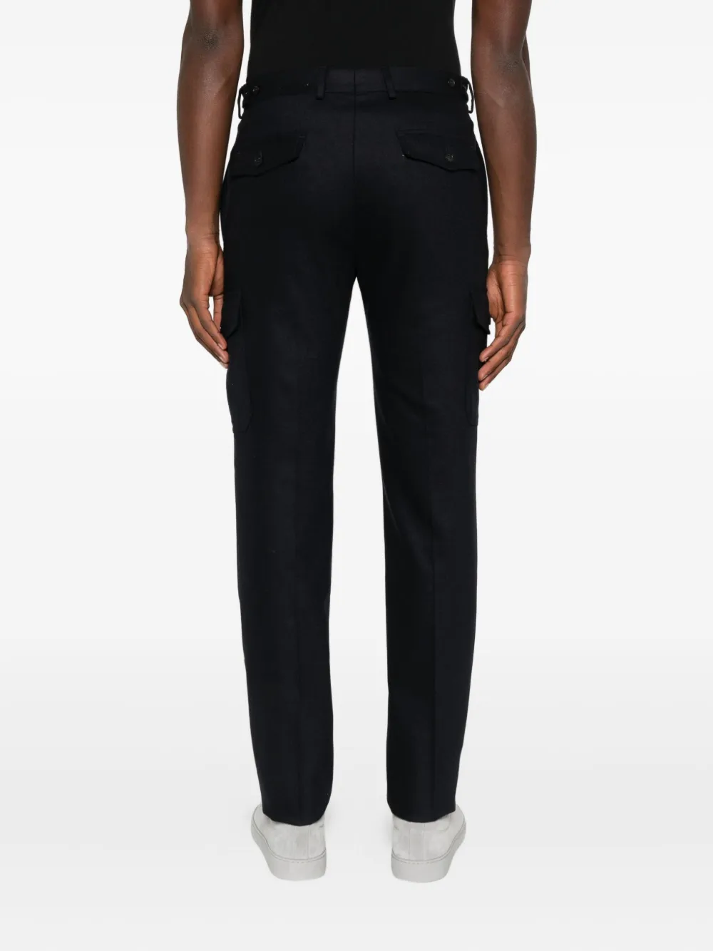 Incotex Pressed-crease Cargo Trousers In Blue