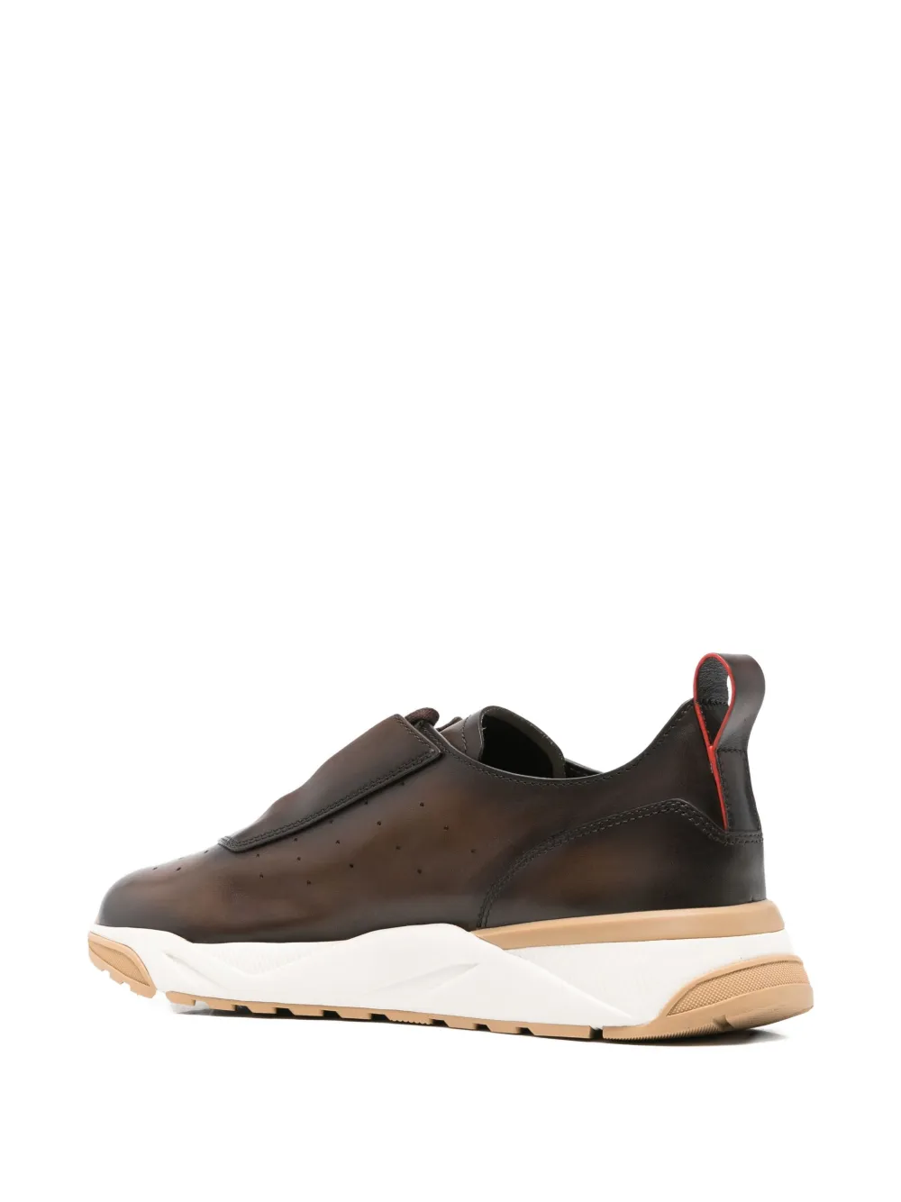 Santoni Innova leren sneakers Bruin