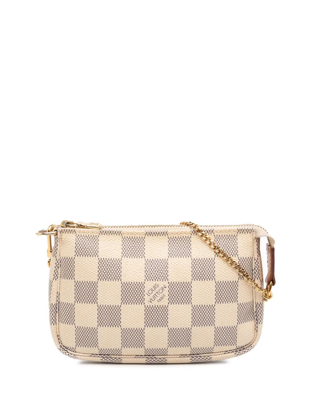 Louis Vuitton Pre-Owned 2019 ダミエ アズール ミニ ポシェット アクセソワール ハンドバッグ - ホワイト Louis Vuitton Pre-Owned 2019 ダミエ アズール ミニ ポシェット アクセソワール ハンドバッグ - ホワイト