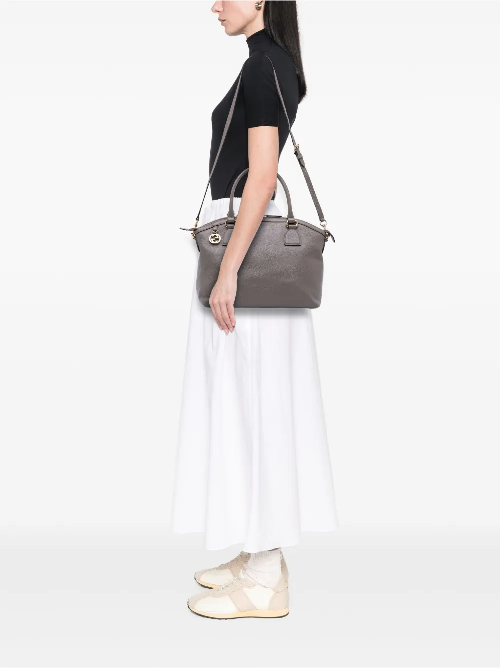 Gucci Pre-Owned 2016-2025 Medium Leather GG Charm Dome satchel | Pre-Owned | Image 2
