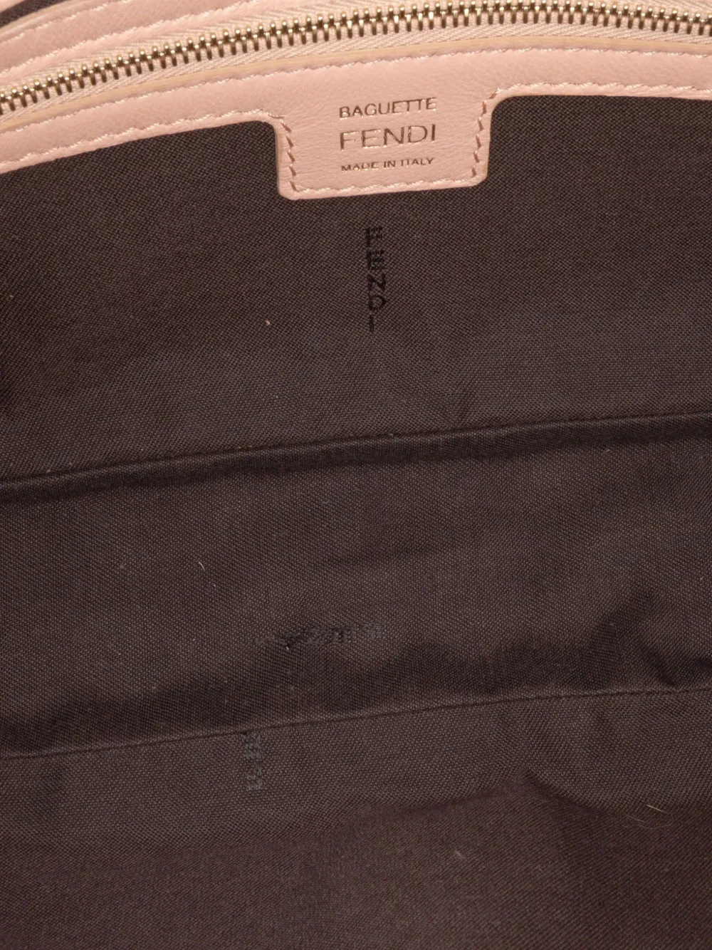 Pre-owned Fendi 2000-2010 Zucca Embossed Leather Baguette Satchel In Pink