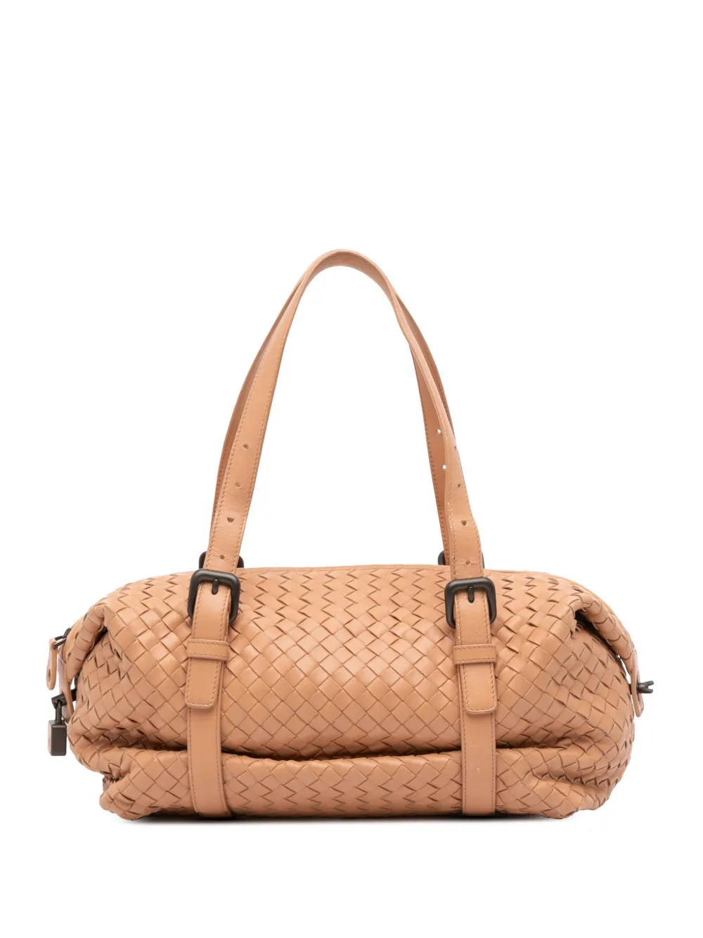 Bottega Veneta Pre-Owned شنطة كتف 'مونتياني' جلد لين بتصميم إنترشياتو 2012-2025 | بني | Image 1