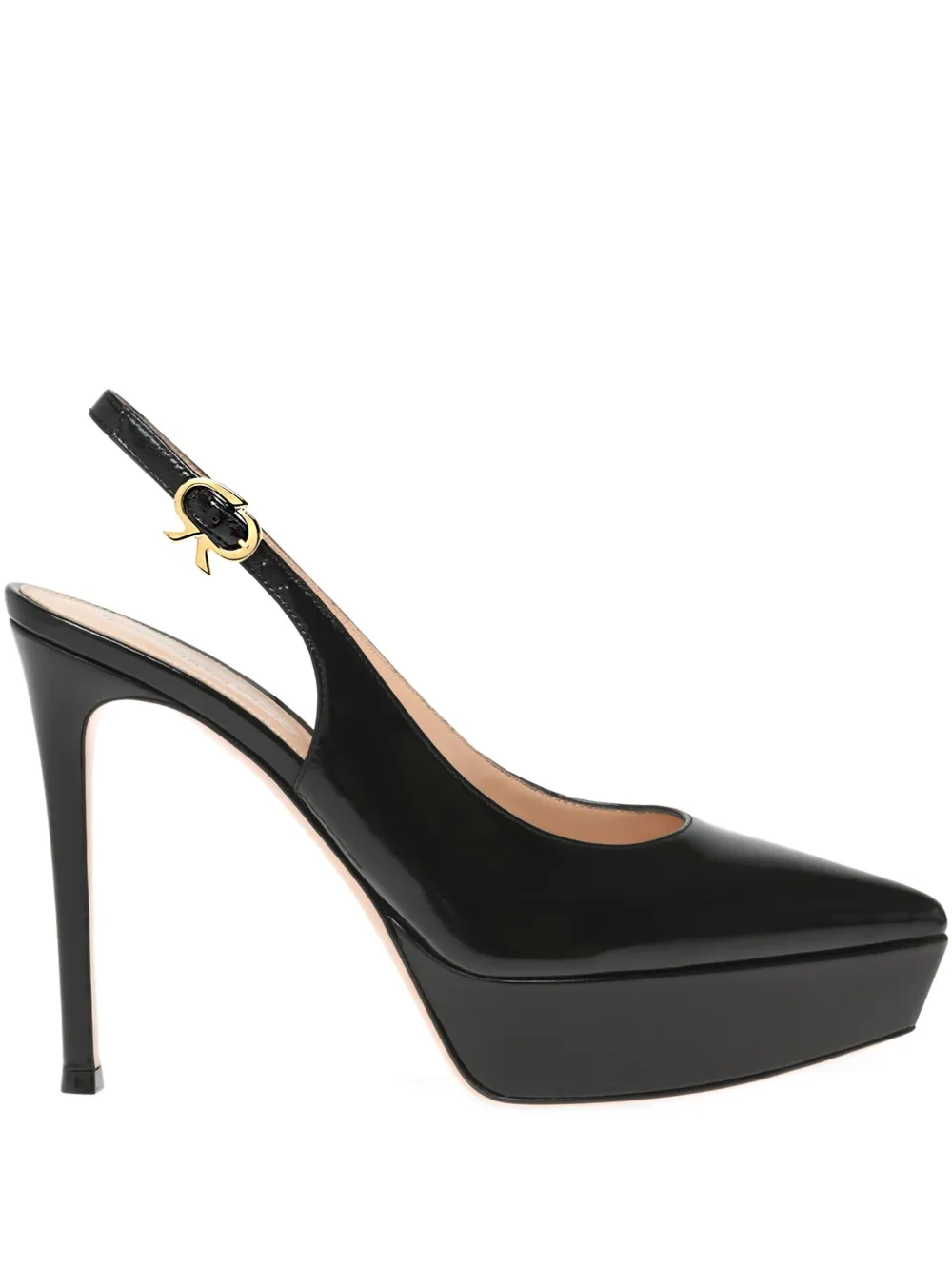 Gianvito Rossi 85mm Dasha Platform Sling Pumps In Black